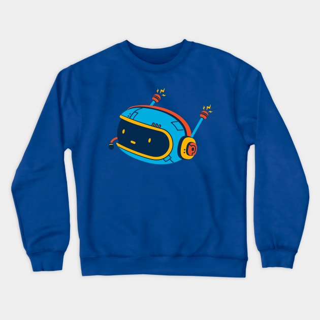 Cute Vintage Flying Robot Crewneck Sweatshirt by waltzart